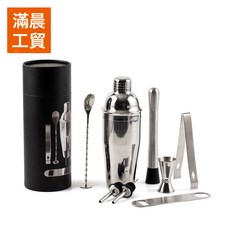 滿晨工貿 不銹鋼調酒器套裝 全套雞尾酒工具, 1個