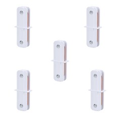 비츠온 KC인증 레일 부속품 부속자재 레일부속 일자 연결 화이트, 5개