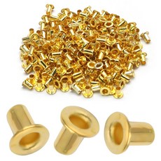 리토엑스페 6mm ID 그로밋 800피스 메탈 키트 홀 셀프 백킹 옷 가죽 수리용 (4가지 색상), Gold, 1.5 MM
