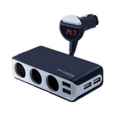 安伯特酷電大師3孔6.8A開關點煙器延長線式電源插座車充 BSMI認證安全有保障, 1個, 4