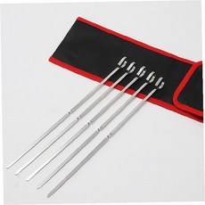 스테인리스 꼬치 세트 야외 그릴용 캠핑용품 바베큐 조리도구 고기꼬치 야외요리, 1개, 1g