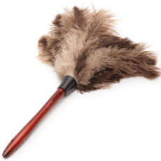 레브홈 먼지 흡착 타조털 먼지털이, 1개, 월넛