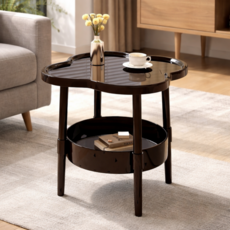 허니앤코 다용도 쇼파 사이드 테이블, 블랙