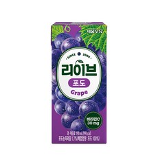 서울우유 리이브포도, 190ml, 1개