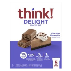 think Delight 蛋白棒 巧克力慕斯派 5入, 170g, 1個