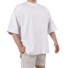 지스캇 고급 면 100% 데일리 무지 오버핏 반팔 티셔츠