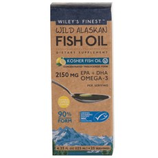 Wiley's Finest 野生阿拉斯加魚油 檸檬風味 2150mg, 1罐, 125ml, 1罐