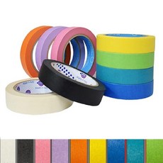 잔사no 손으로 칮어쓰는 컬러 종이테이프 간편접착 돌봄교실 잘붙는 보양작업 추천 현황표, 그린