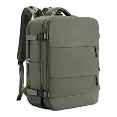 大容量登機背包，旅行收納多功能隔層，輕量化時尚簡約, 橄欖綠