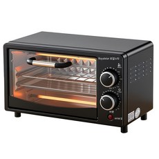 미니오븐 가정용 다기능 전기오븐 홈베이킹 소형 오븐토스터기 2단 선반형 조리기, 롱스타일 블랙 12L 오븐 1