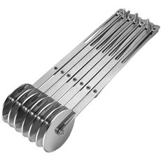 칼 반죽 롤링커터 피자 신축조절 간격 롤링 커터기 두꺼운 7바퀴 고효율형, 장식 가장자리 두꺼운 7바퀴