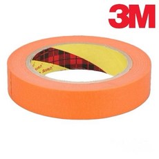 3M 마스킹테이프 오렌지 303S 24mm x 40m 종이 컬러 보양 도색 도장, 옐로우, 12mm x 40m (낱개1개)