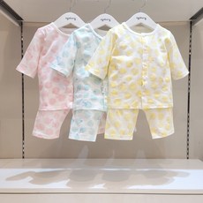 [아가방] 강남점* 7부 쟈가드소재/통기성좋고 땀흡수 잘되어 뽀송 괘적한 실내복/안심 무형광 면100%/아가방 내의