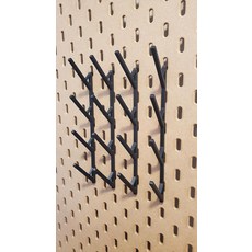 'Just Hanging' 4스레드 디스플레이 보관함 IKEA SKADIS 페그보드와 호환 (매트 블랙 4팩), 4Pack, 매트 블랙