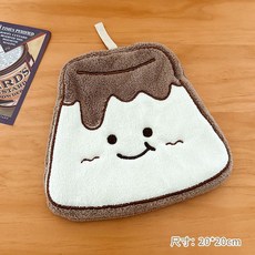 可愛擦手巾衛生間掛式卡通高顔值吸水加厚手帕廚房專用不髮臭抹佈, 1個, 巧剋力佈丁手巾, 巧剋力佈丁手巾