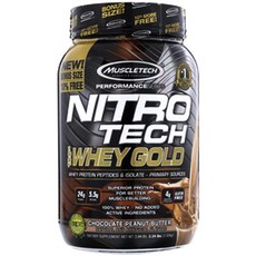 Muscle Tech Nitro Tech Way 金牌, 巧克力花生醬, 1.02kg, 1個