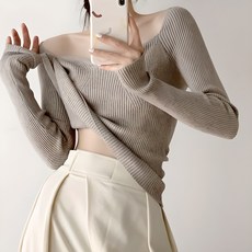 I'M MONG 女性露肩羅紋針織T恤 Gliss