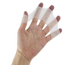 TW 수영 물갈퀴 물놀이 오리손 개구리 손가락 용품, 화이트S, 화이트