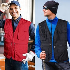 제이케이룩 오프로드 포켓작업조끼 남자등산복 낚시수납, 그레이