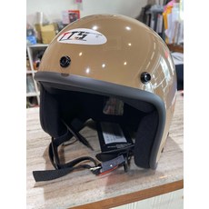 TTS 安全帽，復古輕量化設計，透氣舒適內襯，多色可選, 奶茶色