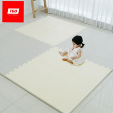 놀이방매트 아동 유아 층간소음 퍼즐 방방 바닥 안전매트, 01_100x100x3cm (1장)_크림