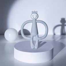 키즈브릭스 어린왕자 치발기 BPA FREE 3개월 6개월 아기 필수템, 1개, 그레이, 단품