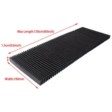 CNC 기계 가드 먼지 천 방진 방수 골판지 파이프 커버 130MM-300MM 스트레치 1.5M 유연한 보호 평면, 02 190mm