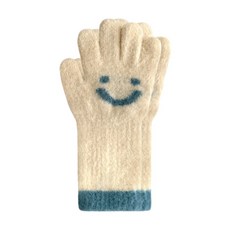 샌디볼리 유아동 해피 배색 롱 니트장갑 4컬러