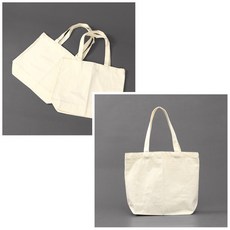 가방 꾸미기 와팬 자수 DIY 무지 에코백 2개 38 x 32cm 크림