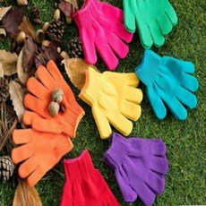 어린이 면장갑 2개 어린이목장갑 어린이작업장갑 유아체험장갑, 4-5세 (랜덤색상)