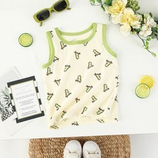 BabyBear 兒童純棉萊卡背心 14款多樣圖案 輕薄透氣吸汗 舒適親膚內搭背心 適用90-150碼