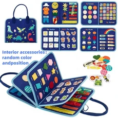 바쁜 보드 - 몬테소리 장난감 교육 학습 감각 바쁜 책 비행기 자동차 여행 활동 장난감, [03] baolankonglong