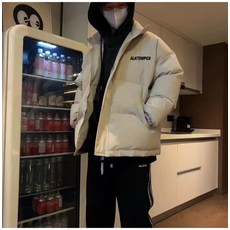 加厚連帽寬鬆短款棉服 - 冬季保暖運動棉外套