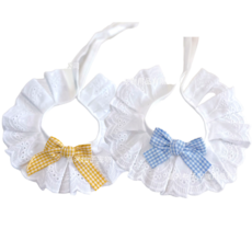 핸드메이드 1+1 반려동물 케이프 26종, 1개, 체크 엘로우+블루