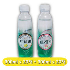 트레비 레몬 300ml 20개+자몽 300ml 20개, 40개