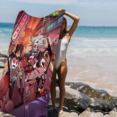 애니메이션 비치 수영 타월 흡 수건 선물 여행 캠핑, 1개, B. z9