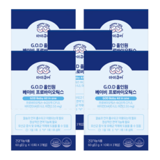 마미큐어 GOD올인원 아기유산균 비타민D아연 함유 돌 유아 아이 베이비, 5개, 60g