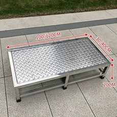 미끄럼방지 알루미늄 발판 사다리 발받침대 튼튼한 작업, 100x30 30 6다리