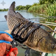 낚시도구 물고기 잡는 집게 손잡이 그립 낚시보조용품 생선 잡는 도구 야외 레저, 1개, 상세페이지 참조