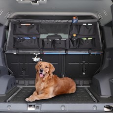 Tumukiw INEOS Grenadier 2020-2024 2025+와 호환되는 트렁크 카고 배리어 오거나이저 여행용 자동차 개 배리어 네트 파티션 도어 구속 울타리 앞, Tumukiw INEOS Grenadier 2020-2