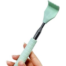 마카롱 효자손 접이식 휴대용 길이조절 등긁개, 1개, 민트