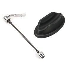 실내 자전거 자전거 트레이너 도어 자전거 훈련 트레이너를위한 자전거 앞 휠 라이저 블록 및 퀵 릴리스 리어 휠 스키어, 실버 &amp; 블랙