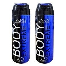 아리스 데오 바디 스프레이 익스트림 남성 데오드란트, 2개, 200ml