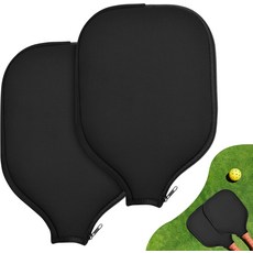 신강 2개 피클볼 패들 커버 범용 케이스 크기 - 8.6 x 12.2 인치 지퍼 라켓 슬리브 내구성 있는 네오프렌 대부분의 USAPA 표준용 보관 가방 블랙