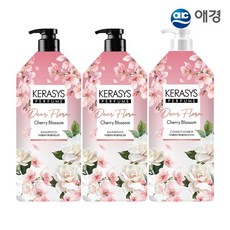 케라시스 디어플로라 체리블라썸 퍼퓸 샴푸 1.5L 2개+린스 1개, 케라시스 디어플로라 체리블라썸 퍼퓸 샴푸 1.5L 2개