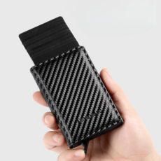 픽제이 자동 슬라이드 카드 지갑 슬림핏 도난방지 카본