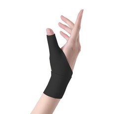 바로핏 초슬림 얇은 손목보호대 왼손용, 블랙, 1개