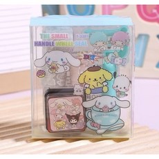 캐릭터 롤러 스탬프 인주 세트 손잡이 작은 선물 스탬프 장난감 도장, 디자인2