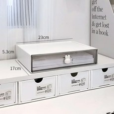 토끼 손잡이 조합 서랍 상자 편지지 주최자 데스크탑 학생 다중 구획 연필 캐비닛, A-1Ge
