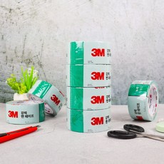 3M 강력 면 테이프 (녹색) 청테이프 x 6개 업소용 포장 박스, 단품